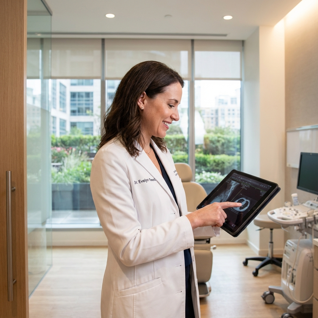 Médico usando tablet